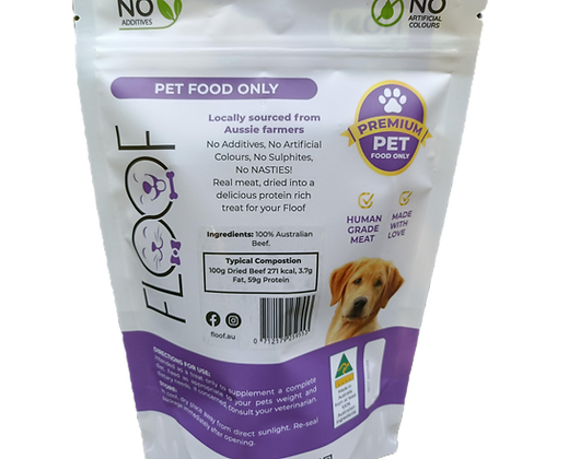 Dried Beef Strips Pet Treat - 100g