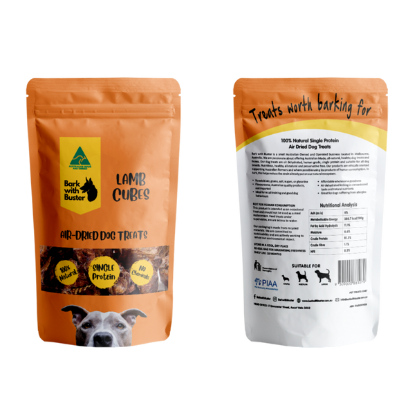 Lamb Cubes Dog Treats: 100gm