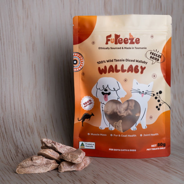 50g Freeze Dried Wallaby By Fureeze™ For Cats & Dogs