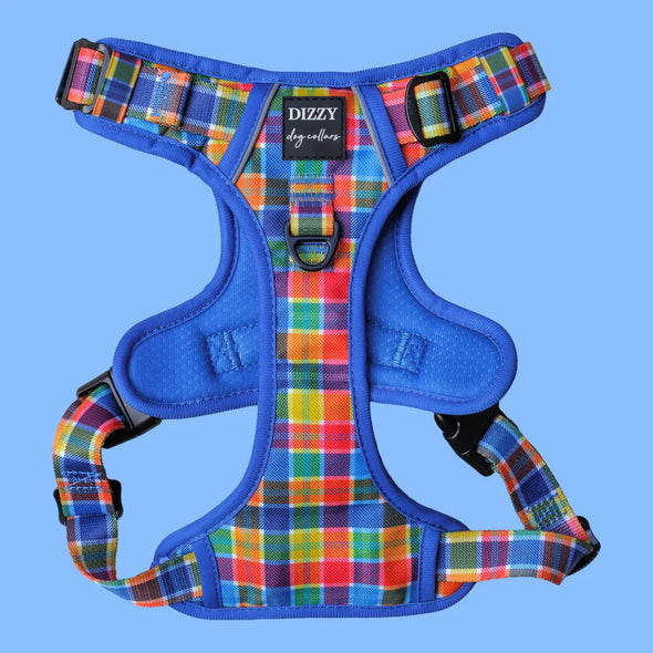 No Pull Dog Harness | Step in | Reflective | Heavy Duty | Easy Reach Handle |Country Plaid