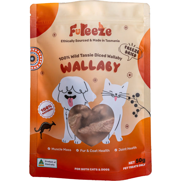 50g Freeze Dried Wallaby By Fureeze™ For Cats & Dogs