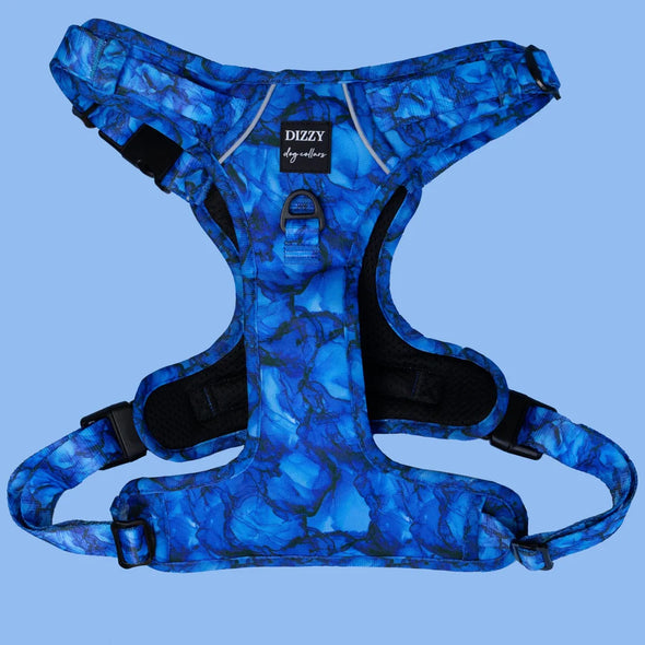 No Pull Dog Harness | Step in | Reflective | Heavy Duty | Easy Reach Handle |Blue Marble