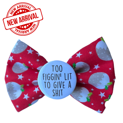 Badge Bow Tie <br>To Figgin Lit to give a Shit