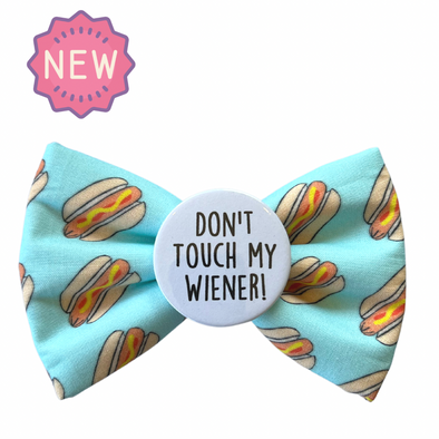 Badge Bow Tie - Don't touch my WIENER