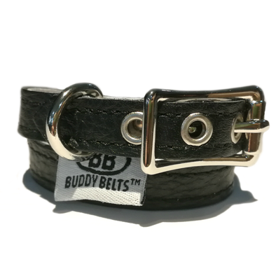 BUDDY BELT: Collar- Black Leather