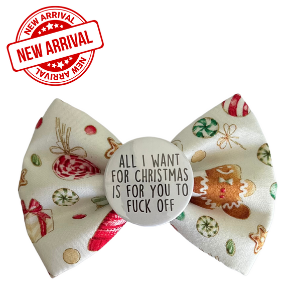 Badge Bow Tie <br>All I want for Christmas….