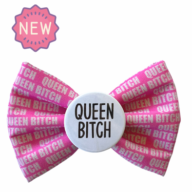 Badge Bow Tie<br> Queen Bitch