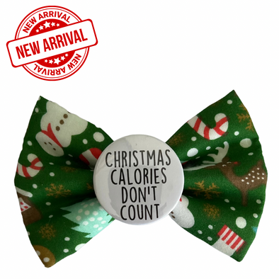 Badge Bow Tie <br>Christmas calories don’t count